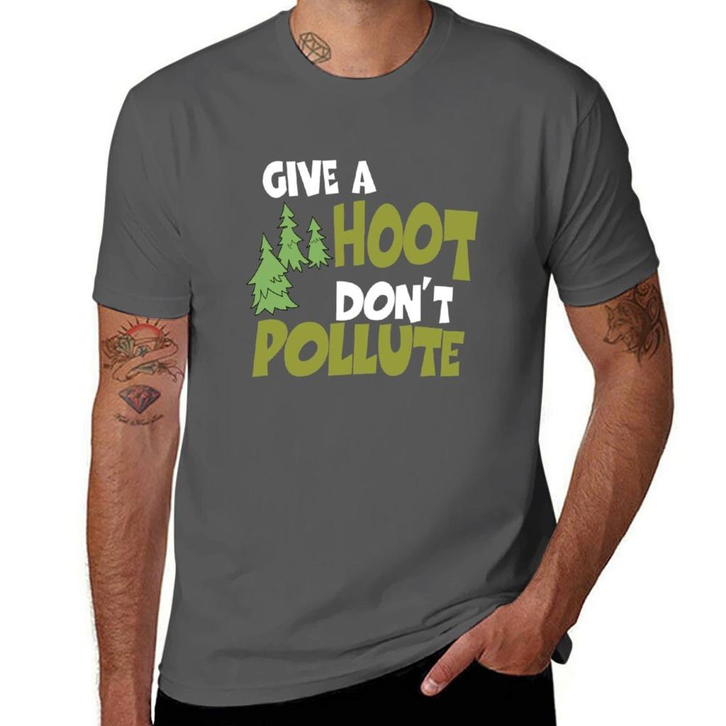 Give A Hoot Dont Pollute Tshirt Work Utility Casual Tee Shirt Tshirt