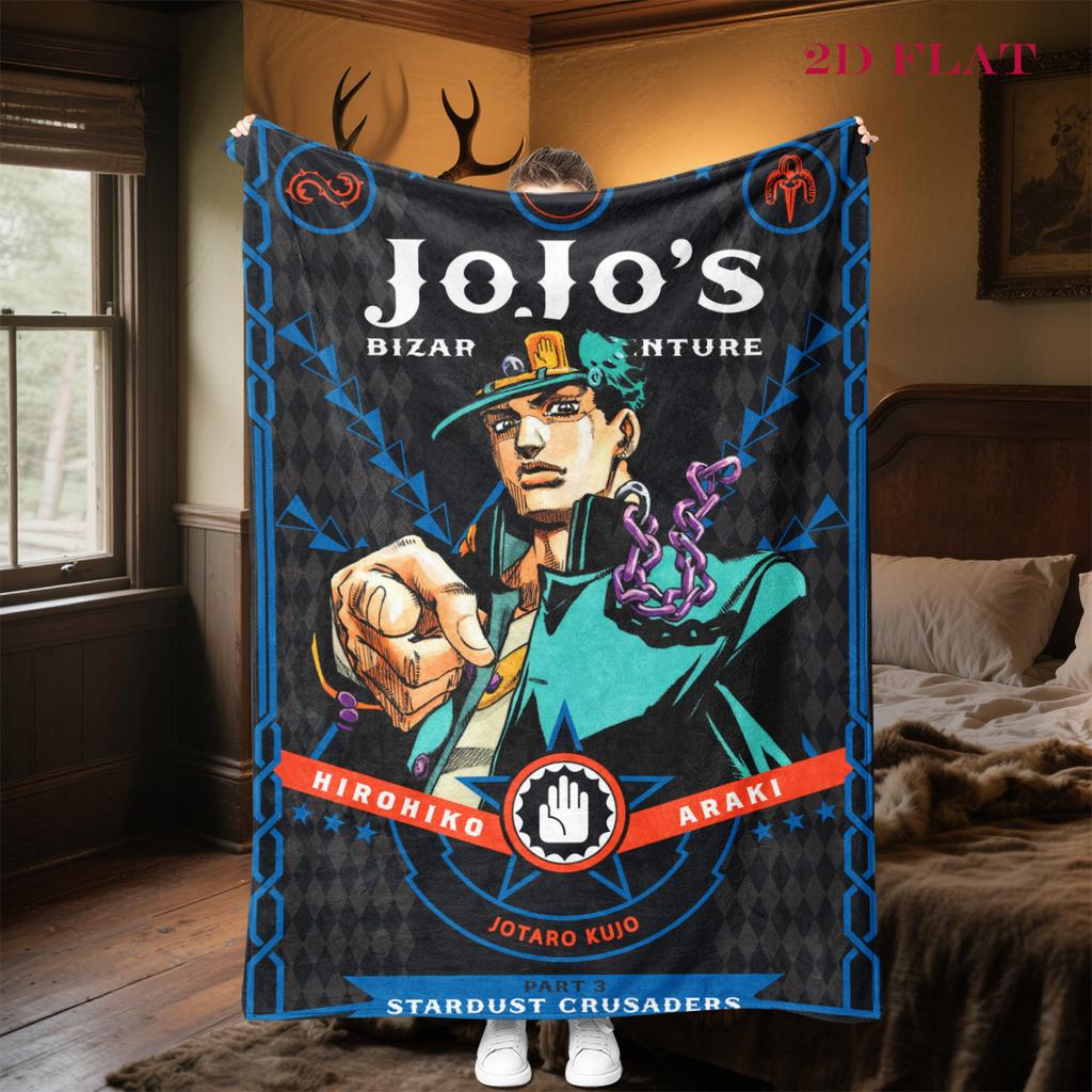 JoJo's Bizarre Adventure: Stardust Crusaders blanket Suitable for all seasons Soft and comfortable bedroom Digital printing Air conditioning blanket