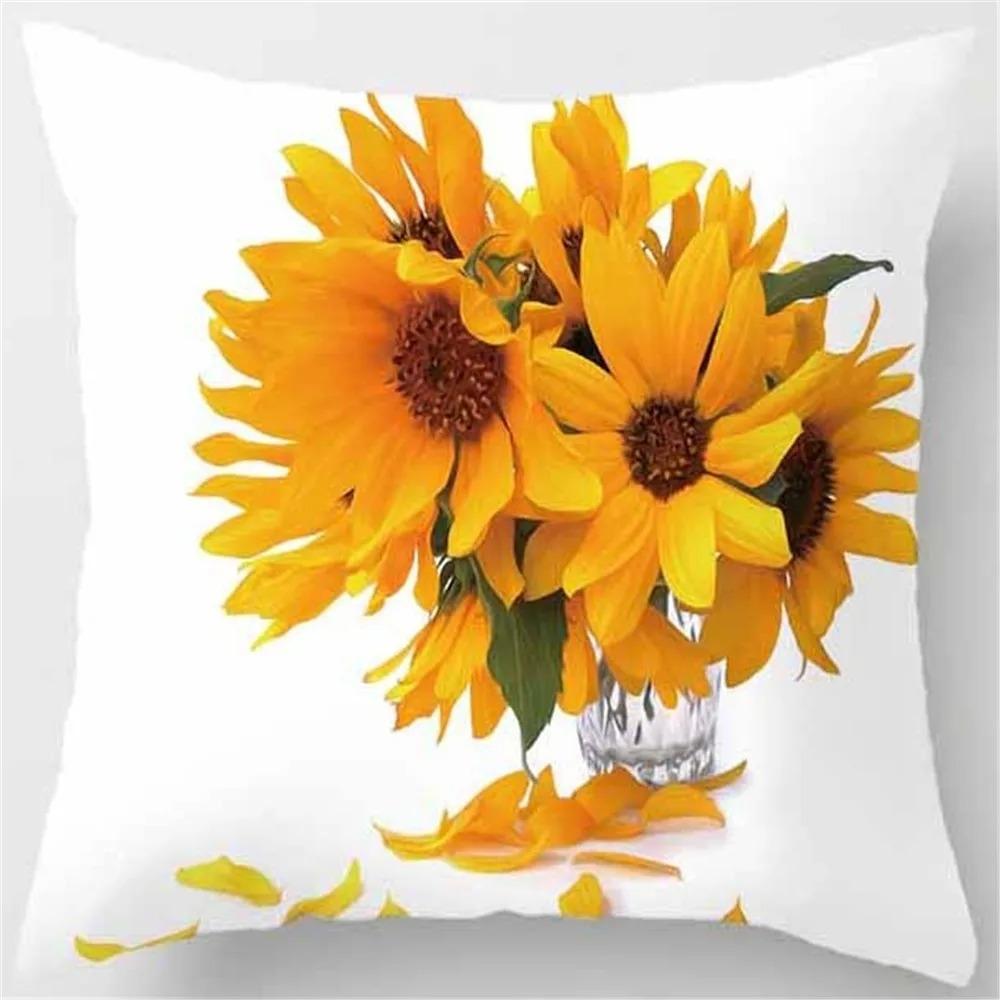 Sunflower Decorative Pillowcase Office Living Room Car Ornaments Home Pillowcase