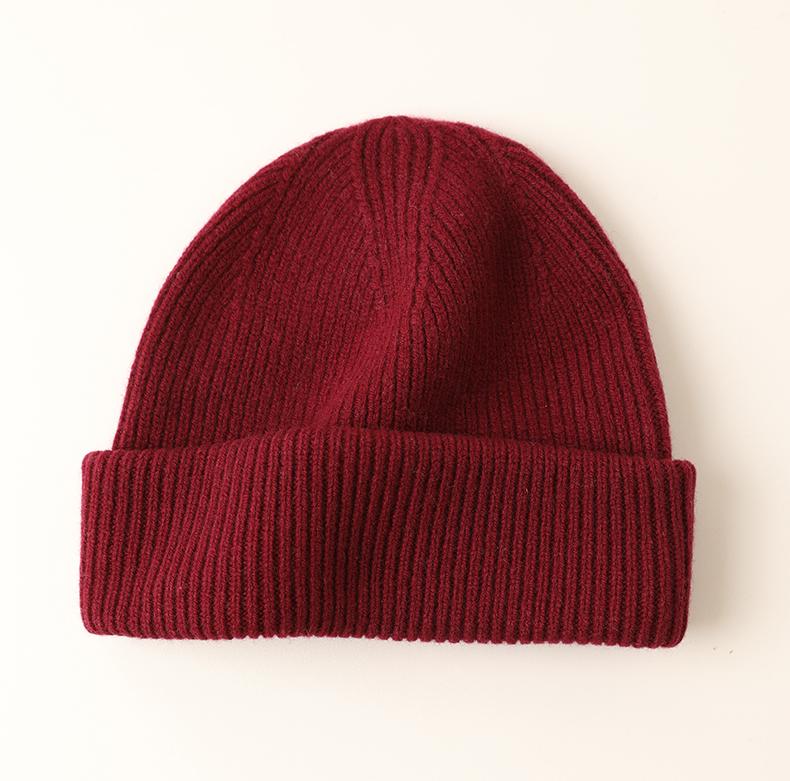 Custom Cute Luxury Warm 100% Lambs Wool Knitted Unisex Beanie Hats for Business & Travel with Hand Drawn Logo