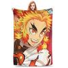 Anime Kyjur Rengoku Kuscheldecke Warm Weich Plüsch Flanell Tagesdecke Gemütlich Kinderzimmer Bettbezug