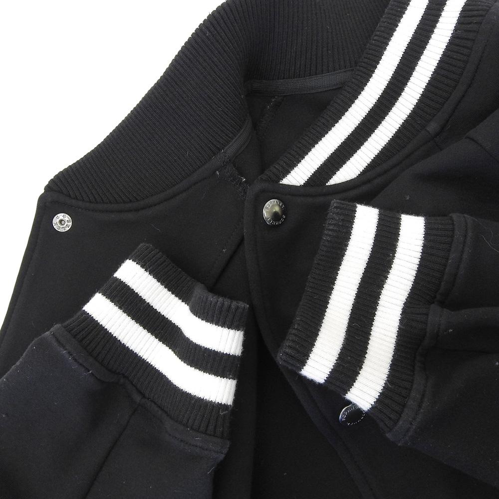 SOPHNET. Compact Double Knit SP Logo Varsity Jacket, Men's, Black, Size M, SOPH-242049 Jacket M blackUsed