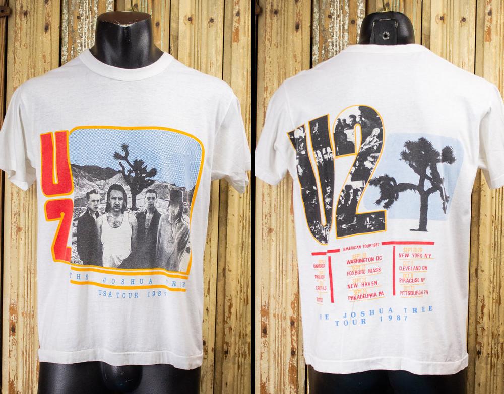 Vintage U2 Joshua Tree Concert T Shirt 1987 White XXXL