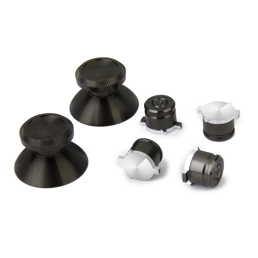 Metal Buttons + Thumbsticks For 4 Controller Black