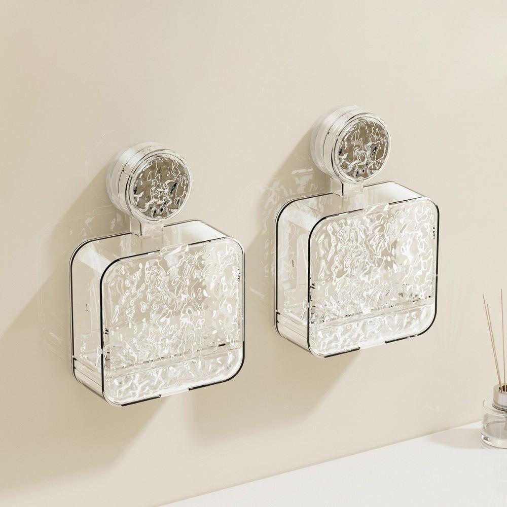 Wall Mounted Soap Dish Waterproof Toilet Drain Soap Box Light Luxury Soap Box  Bathroom Accessories