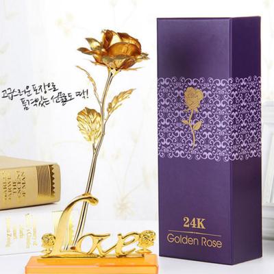 24 Karat vergoldete Rose – Zeitloses Geschenk der Liebe und Eleganz