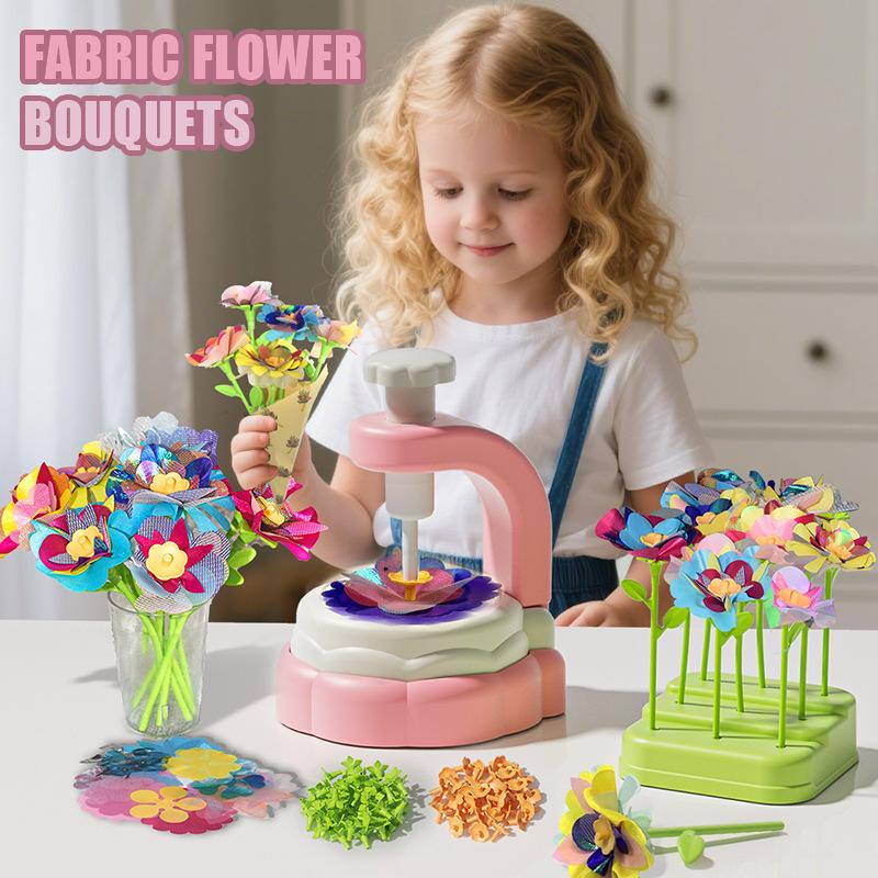 Fiori di Stoffa Mazzi Giocattoli Kit per Artigianato Fai-da-te Giocattoli per Bambini Fiori Fatti a Mano Mercato Giocattolo Regalo di Natale Compleanno per Bambine