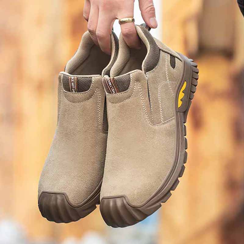 Oulylan Male Wear Resistant Safety Shoes Steel Toe Labor Footwear For Outdoor Working Anti Puncture Lightweight Industrial Boots