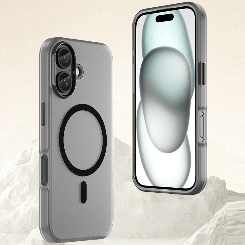 Fundas For iPhone 16 15 Pro Max Candy Color Matte Phone Case For Apple 14 13 12 11 Pro Max 15 16 Plus For Magsafe Magnetic Magsafing Soft Phone Cover