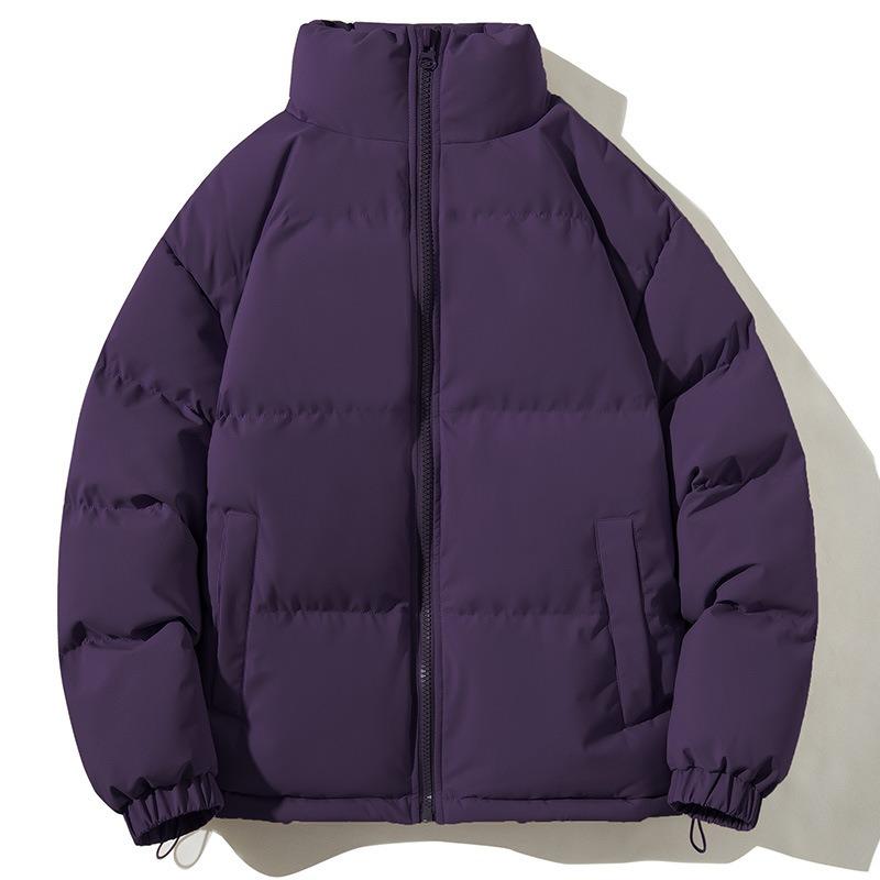 Thickened Cotton-padded Clothes for Men and Women and Teenagers Casual Simple Loose Stand-up Collar High Street Cotton-padded Clothes Jacket Trend
