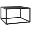 Day and Night - Day and Night Black Coffee Table with Black Glass 60x60x35 Cm