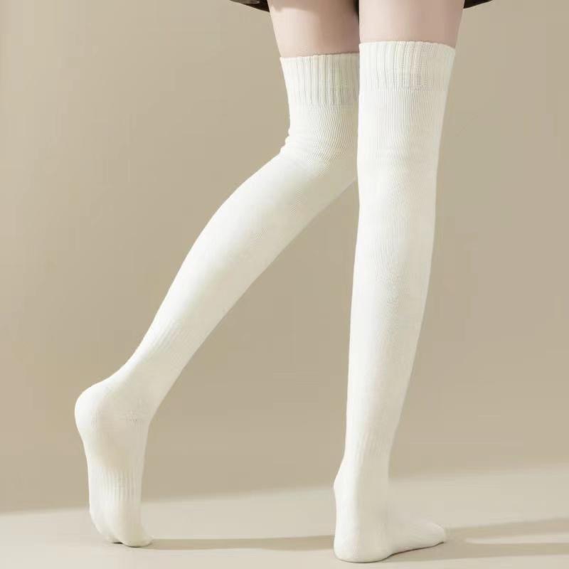 Wintersocken aus Samt, dicke Strumpfwaren für Damen, über dem Knie, hohe Strümpfe, warme Overknee-Socken, Lolita-Jk-Socken