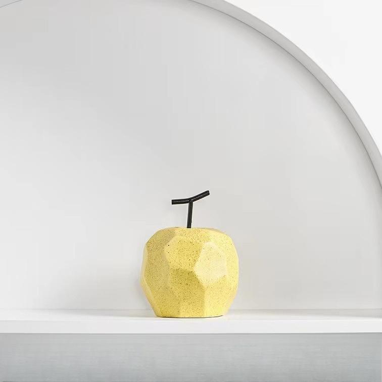 Ceramic apple pear ins wabi sabi style decoration simple living room TV cabinet home decoration fruit decoration