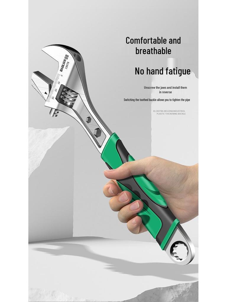 Universal Adjustable Open-End Plumbing Wrench Set - Multifunctional Large Opening Pipe Wrench