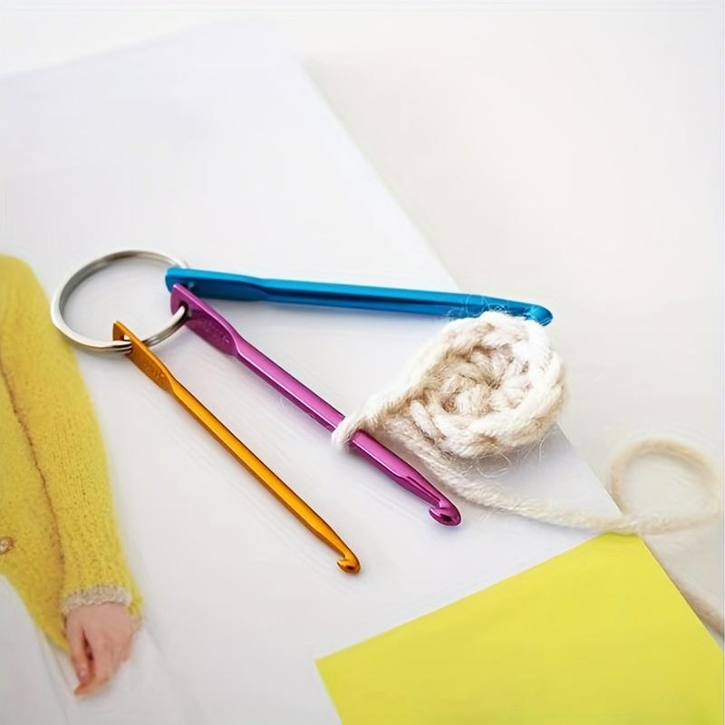 Crochet Color Aluminum Oxide Crochet Needles, Stainless Steel Single-head Knitting Small Short Crochet Needles, Easy To Carry