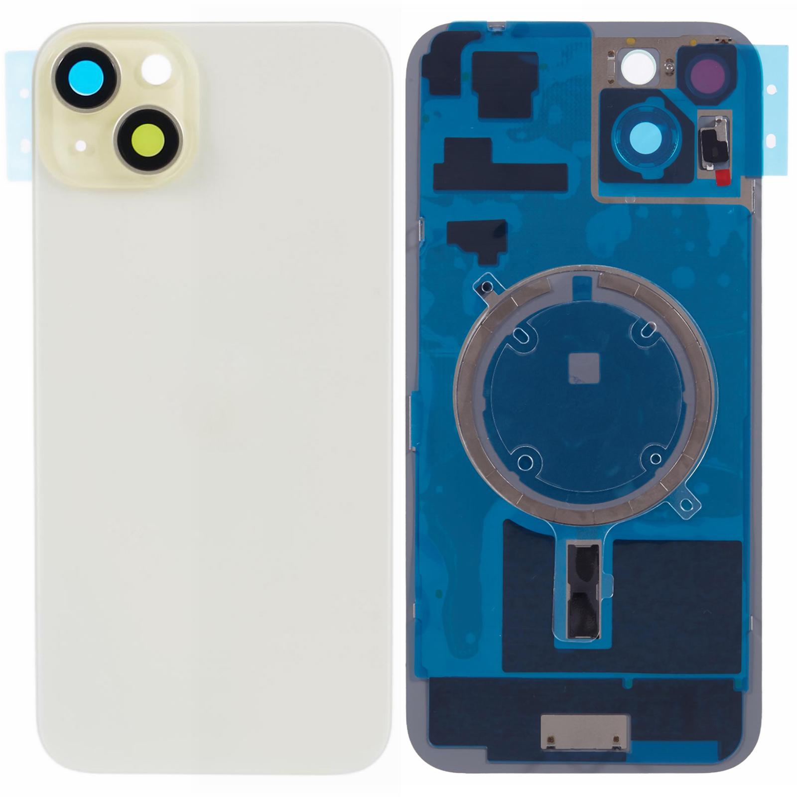 

Для iPhone 15 Plus Корпус акумулятора з кронштейном+Кришка об єктива камери (Без логотипу) Yellow