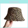 Outdoor Leopard Print Doublesided Fisherman Hat With Wide Brim For Sun Protection And Summer Fashion