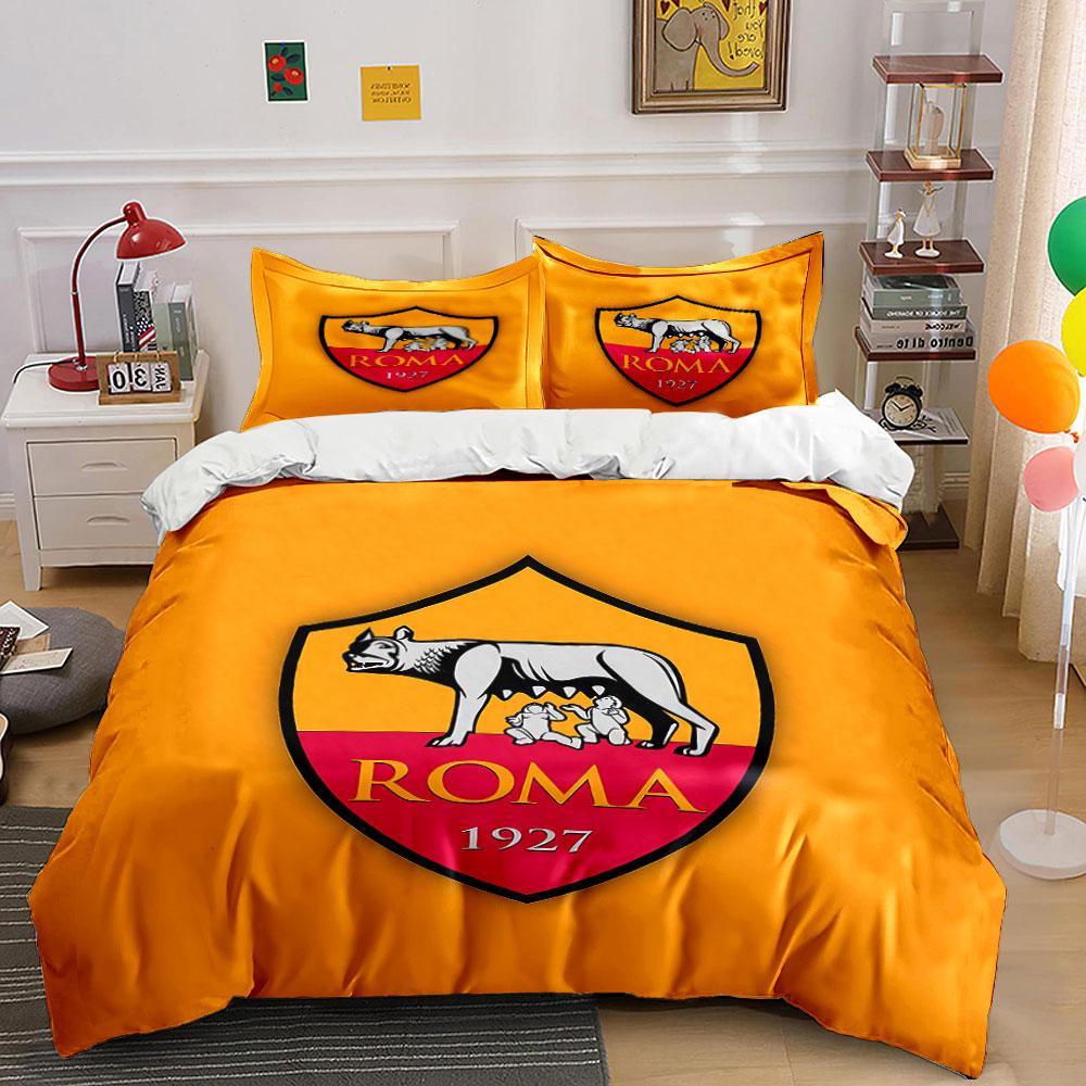 """Set Copripiumino Arancione Scudo Roma" Set Copripiumino Copripiumino Federe""" (1 * Copripiumino 2 * Federe, senza piumino)