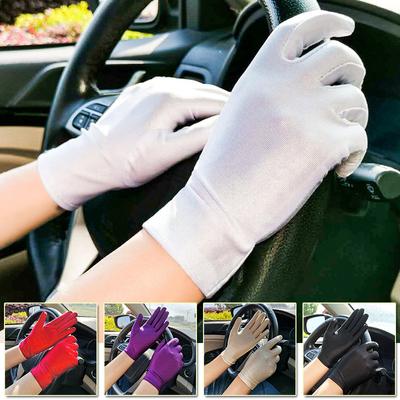 1 paire de gants de conduite, protection solaire, gants en soie fine et extensible, gants de Performance, protection solaire d'été