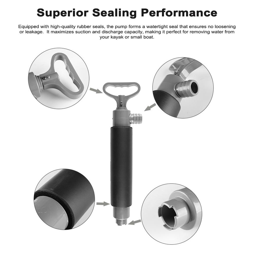 Manual Bilge Pump for Boats Kayak Canoe Portable Hand Water Pump with Extension Hose