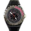 [L9066] - Pink Black 'Absolu' Rhinestone Watch - 38 Mm
