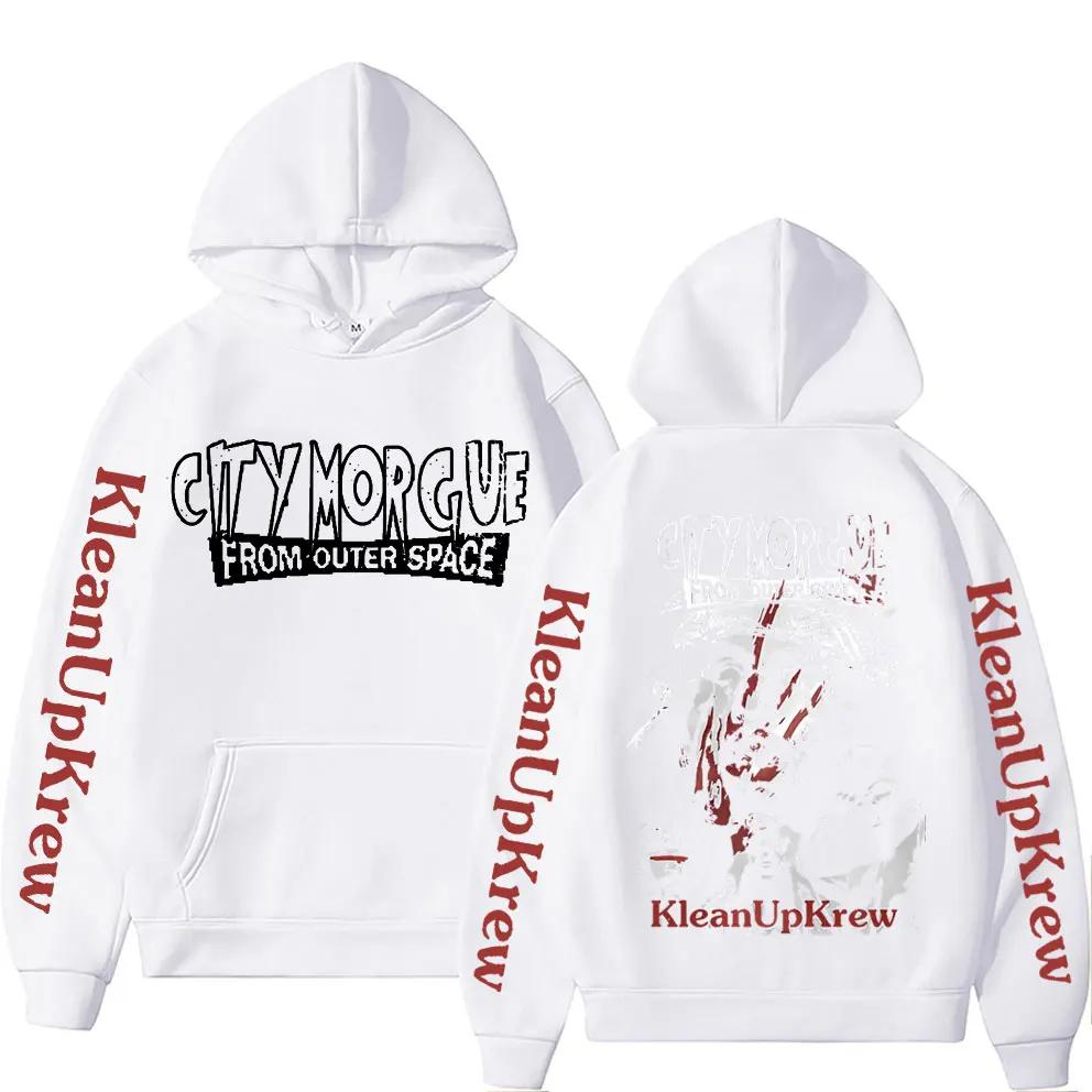 Streetwear Rapper City Morgue Print Hoodie Men Women Hip Hop Harajuku Sweatshirt Zillakami Sosmula Hoodies Vintage Top Pullover