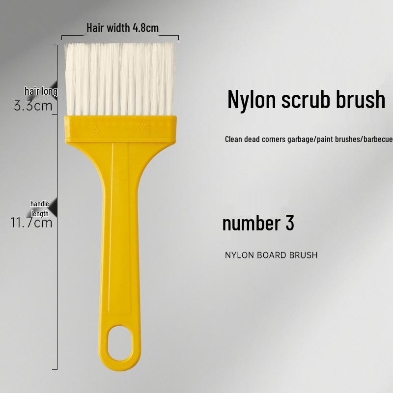Multifunctional Nylon Brush: BBQ, Paint, Cleaning, 1-12 Plate Sizes