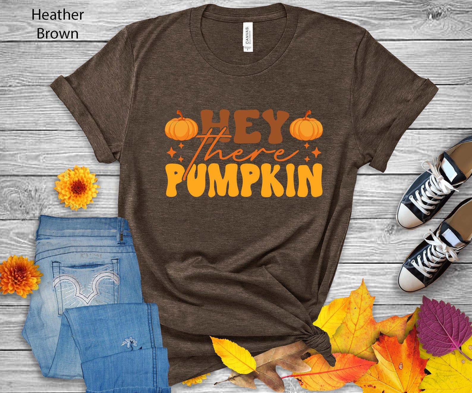 Hey There Pumpkin T-Shirt | Autumn Graphic Tee S