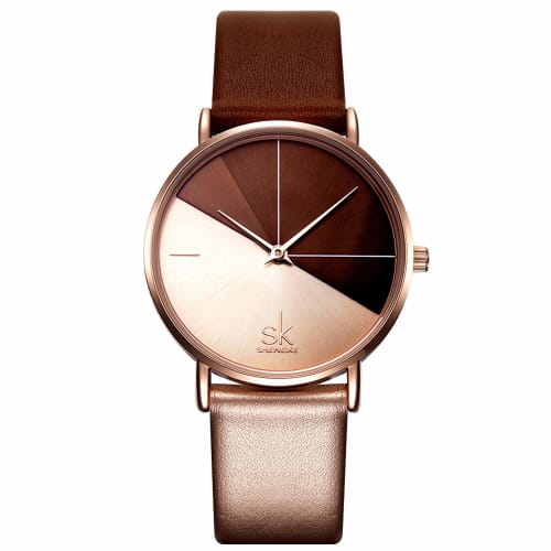 

RORIOS Women s Watch, Simple and Stylish, Leather Band, Perfect for Business, Commuting, Parties, and Weekdays, Rose Gold, a Gift for Her