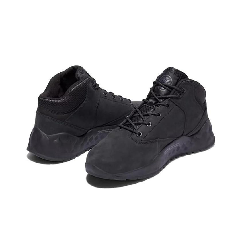Timberland Solar Wave Leather Durable Casual Ankle Outdoor Boots Men Boots Black A2FNW015