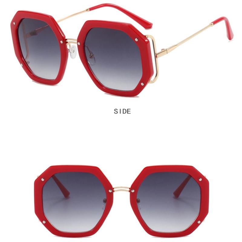 Ochelari de soare de damă Protecție solară Protecție UV Personalitate de modă Ochelari de soare retro poligonali Trage în stradă Formă concavă Ochelari de conducere pentru navetă