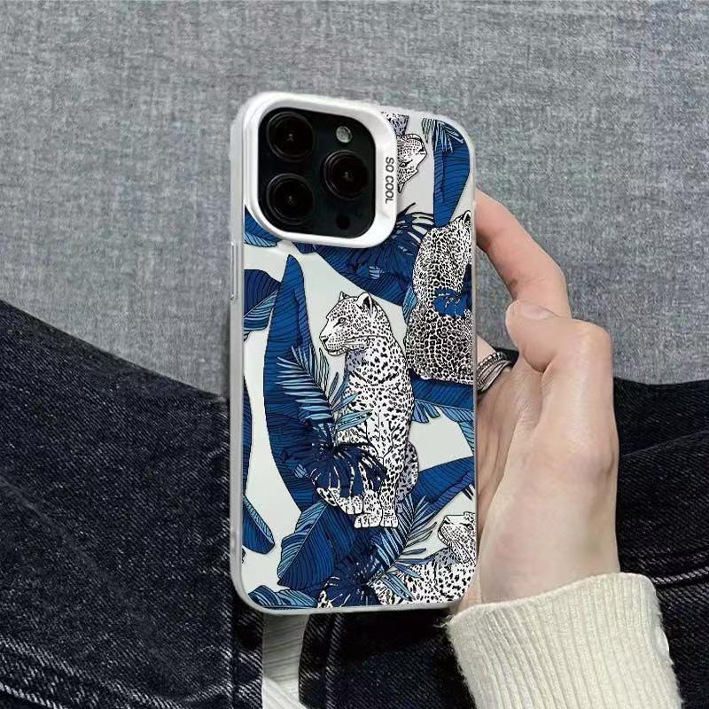 

Чехол для iPhone Леопард в джунглях для моделей 13 Pro - 16: Стильный европейский и американский дизайн iPhone 17 Pro