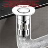 Bathroom Sink Stoppers with Popup Design & Removable Steel Strainer Basket Hair Catcher Home Bathroom Accessories