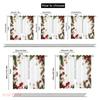 2pcs,2D plane printing Print Curtains Christmas Berry Pine Greenery Polyester (without rod) Decorations Outdoor Ldeal for