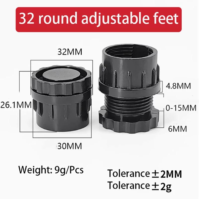 

Foot Pad Adjustable Plastic Furniture Foot Pad 25-80mm Table Leg Chair Sofa Base Leveling Height Anti-Slid Support Accessories 4 Pcs