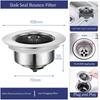 Well Sealed 3 In 1 Sink Aid Stainless Steel Sink Drain Strainer Basket  Utility Sink