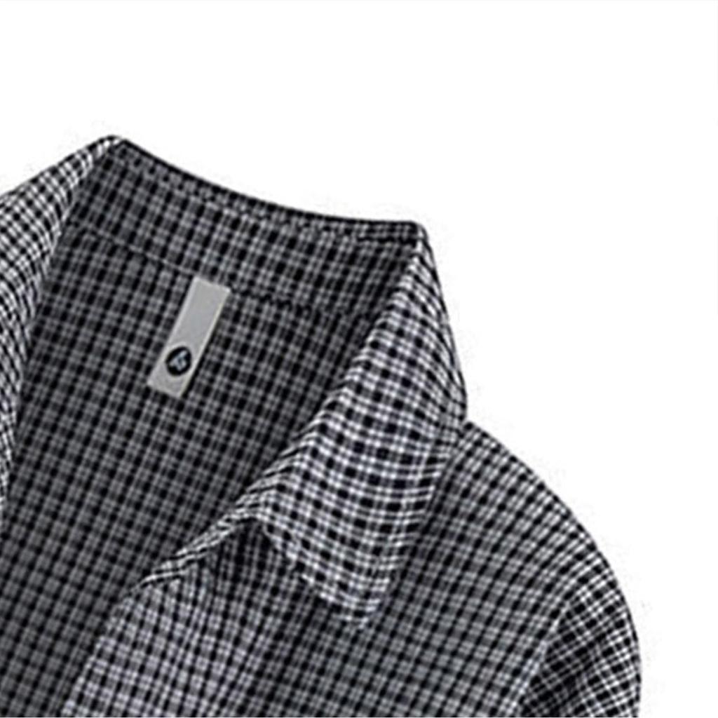 Men's Vintage Herringbone Shirt Jacket Striped Long Sleeve Collared Overshirt for Fall