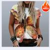 Summer T-shirts Butterfly 3d Print Streetwear Women's Casual Fashion Oversized O-neck T Shirt Y2k Female Girl Tops Tees Clothing