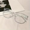 Square Frame Clear Lens Glasses Minimalist Fashion Decorative Glasses Computer Spectacles For Women Men