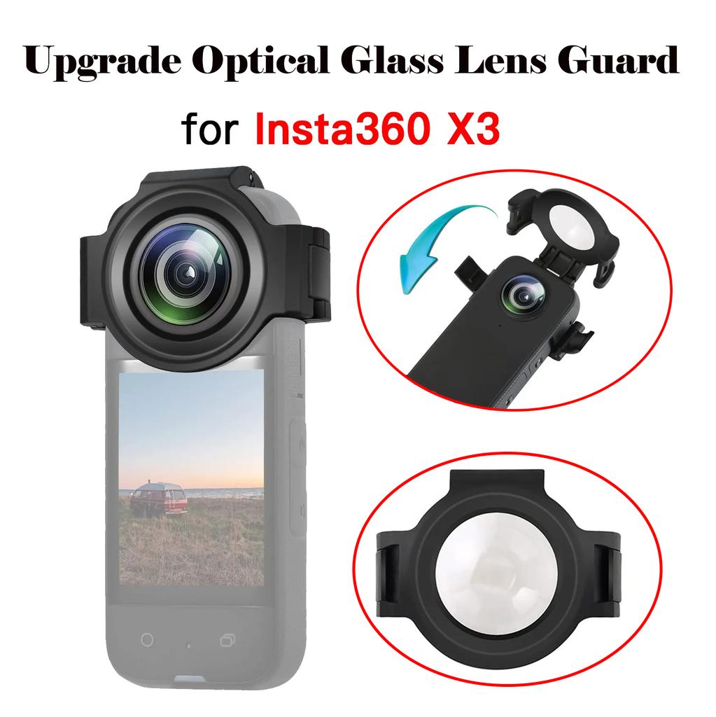 Pro Insta360 X3 Upgrade optické sklo ochranný kryt objektivu 9H tvrzené sklo pro Insta 360 X3 fotoaparát příslušenství