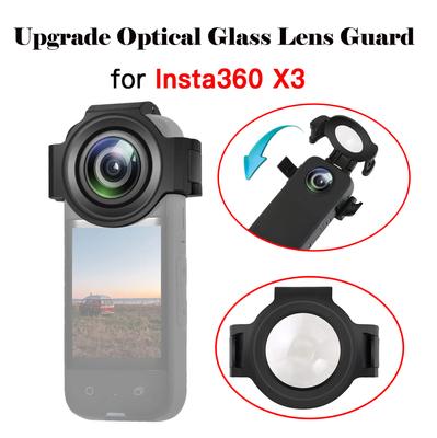 Für Insta360 X3 Upgrade Optisches Glas Objektivschutz Schutzhülle 9H Gehärtetem Glas Schutz für Insta 360 X3 Kamera Zubehör