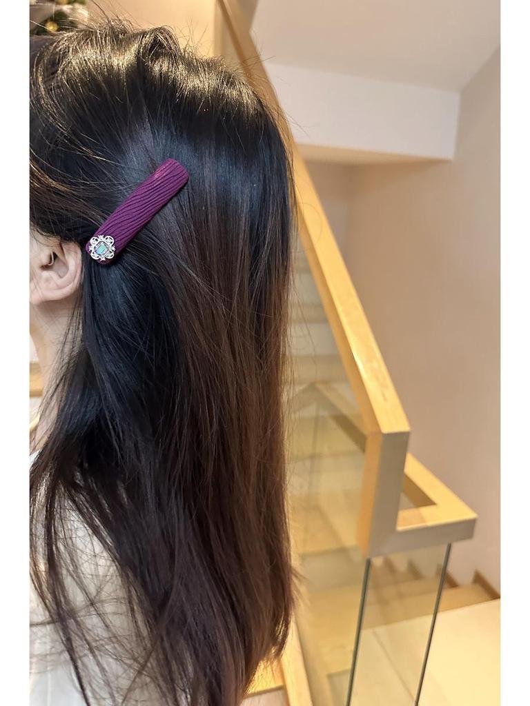 Korean High-End Rhinestone Hair Clip: Chic Bangs Pin for Women