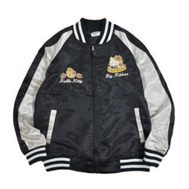 

Куртка сукаджан с вышивкой Hello Kitty, персонажа Sanrio, L, черная [Yoshida Yu]