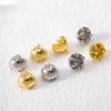 5/10Pcs 18K Gold Plated 8.8mm DIY Tassel Earrings Hair Accessories Brass Jellyfish Shape Beads Caps for Jewelry Making Supplies
