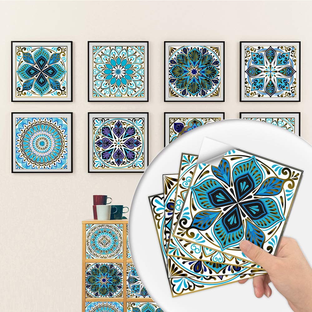 Dekori Wallpaper and Tile Set of Stylish Wall Mosaic Tile Made of and Easy Repair Suitable for DIY Wallpaper Decoration x Set of Stickers, 20,