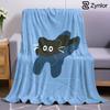Wet Paws Cartoon Anime Print Flannel Blanket Soft Warm Throw for Kids Bedroom Sofa Bed Christmas Office Car