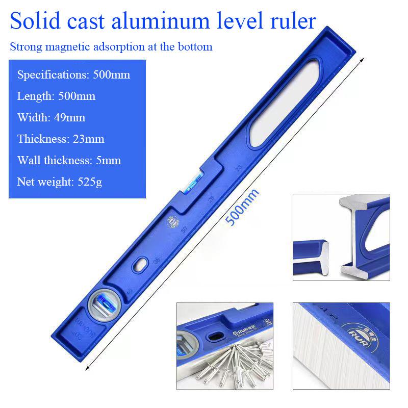 23-50cm Precyzyjny Solidny Stop Aluminium Mocny Magnetyczny Poziomica Libelkowa Kątownik Obróbka Drewna