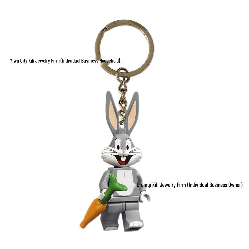 Klíčenka s přívěskem - Batman & Králík Bugs Bunny - Ozdoba na tašku pro páry