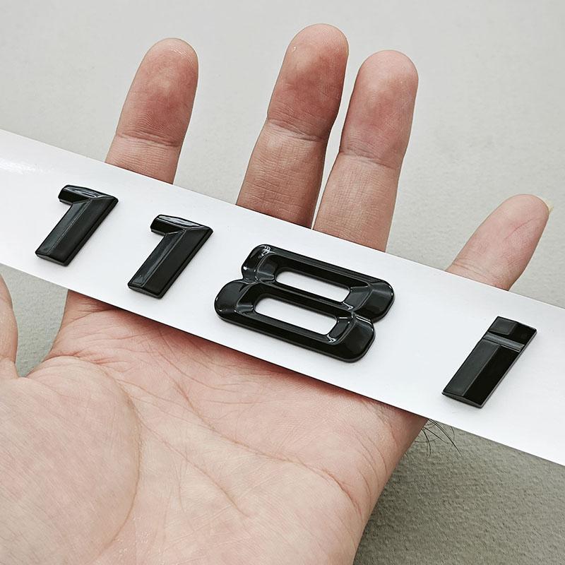 3D ABS Glossy Black Car Letters Logo 118i 120i 125i Rear Trunk Badge Sticker For BMW 118i 120i 125i Tail Marking Accessories