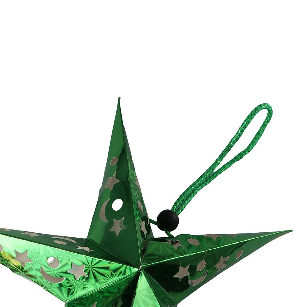 Mehrfarbige DIY-Papierlaterne mit Sternen, Lampenschirm, Sternen, Lampenschirm, Weihnachtsdekoration, Ornamente, Hängelichter